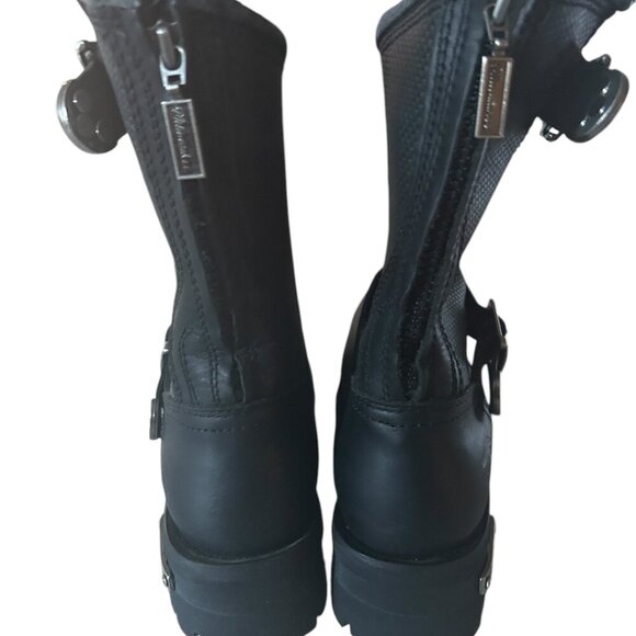 Milwaukee Women's Motorcycle Biker Riding Black Leather Boots Size 6 NWOT - Picture 2 of 9